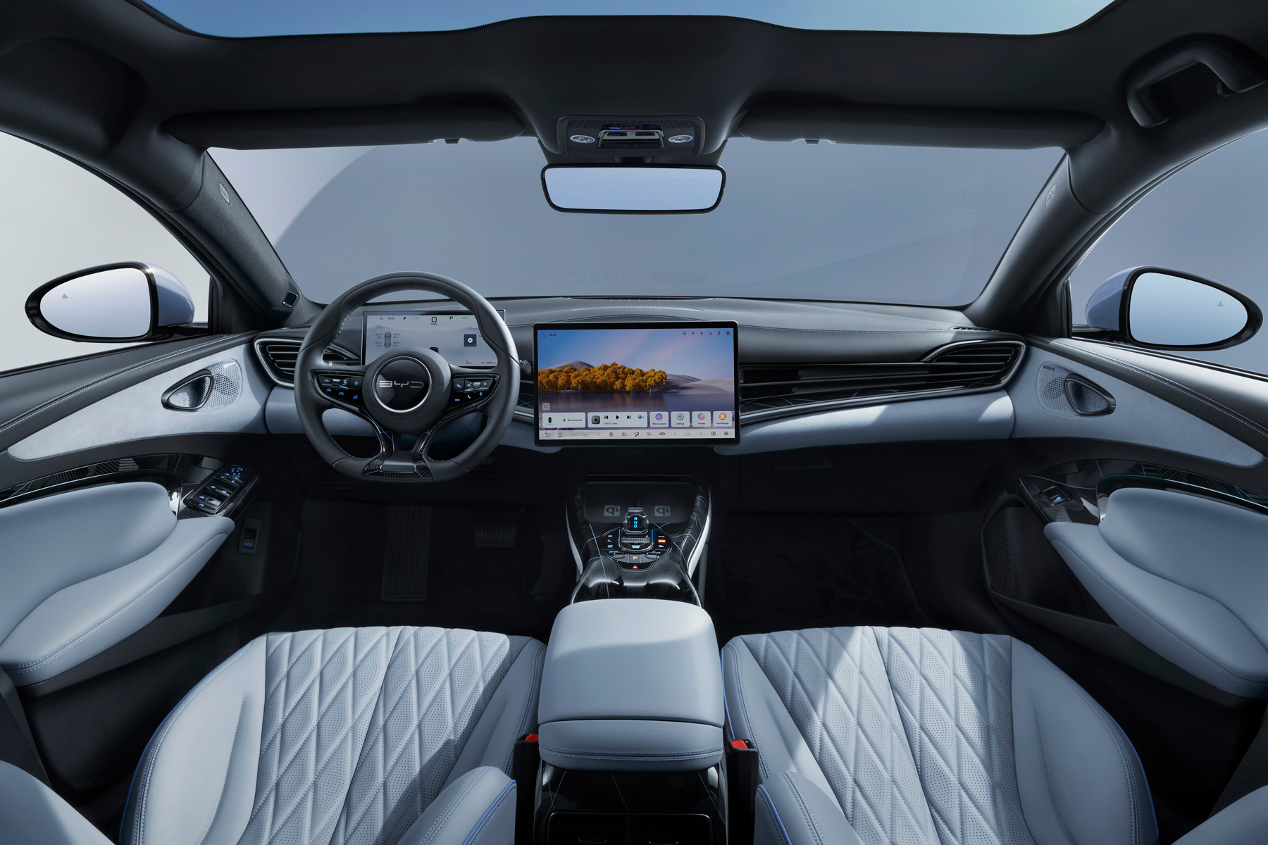 BYD SEAL 2026 foto interior blanco