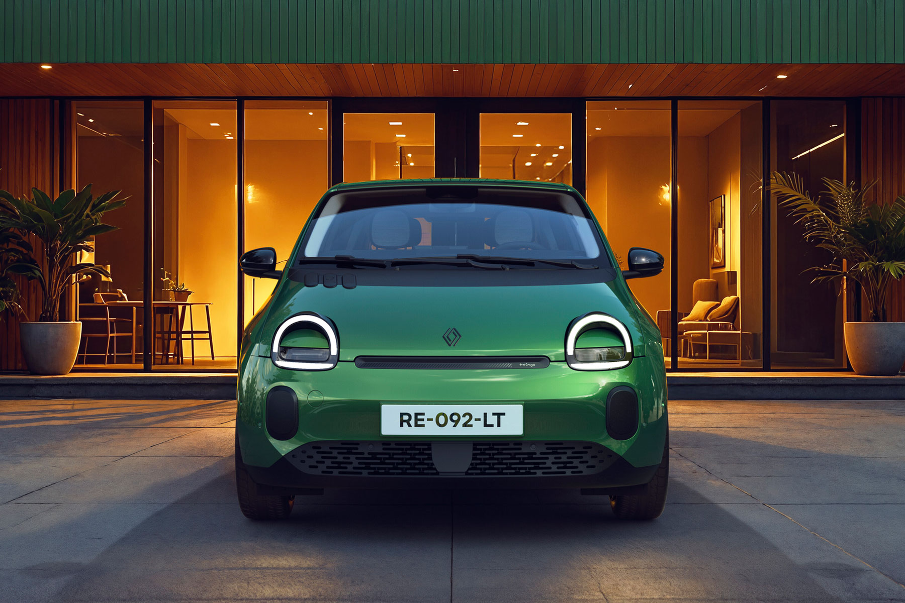 Renault Twingo eléctrico exterior verde