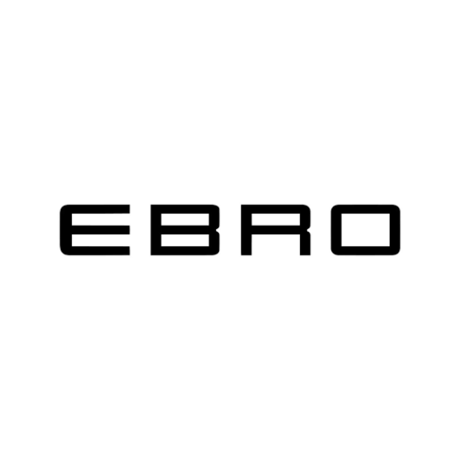 Logo de EBRO Logo de EBRO: la palabra EBRO en mayúsculas geométricas