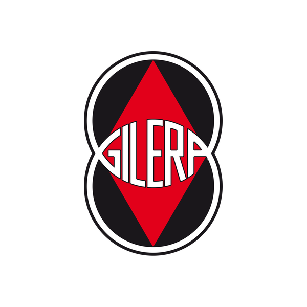 Logo de Gilera: un rombo rojo con el nombre GILERA