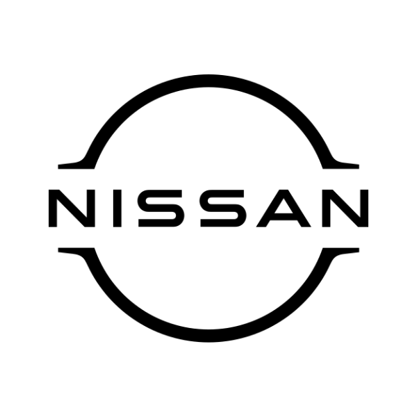 Logo de Nissan: el nombre NISSAN cruzando un círculo abierto