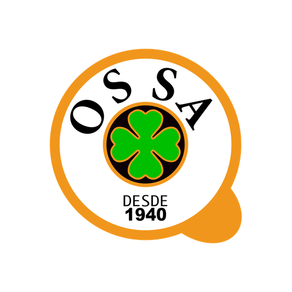 Logo de OSSA: un trébol de cuatro hojas en un círculo