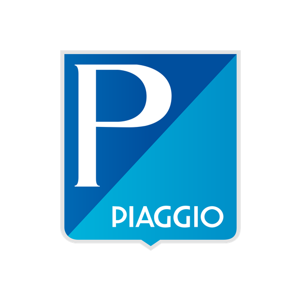 Logo de Piaggio: una P blanca sobre un cuadrado azul